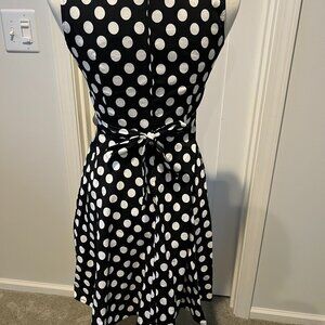 Acevog Black/White Polka Dot Dress | Small